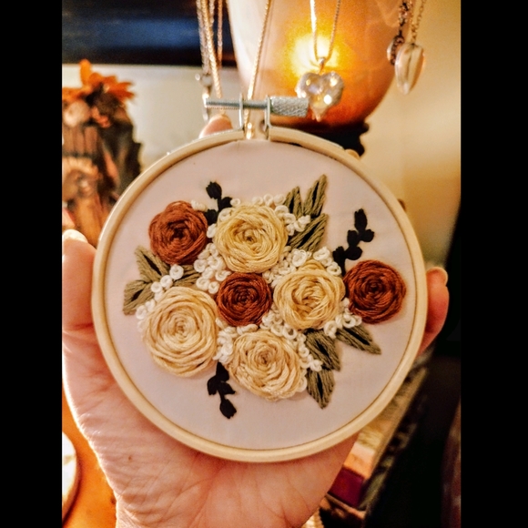 πΉ Hand Embroidered "Thorns Glisten Where You've Never Seen" - Picture 2 of 14